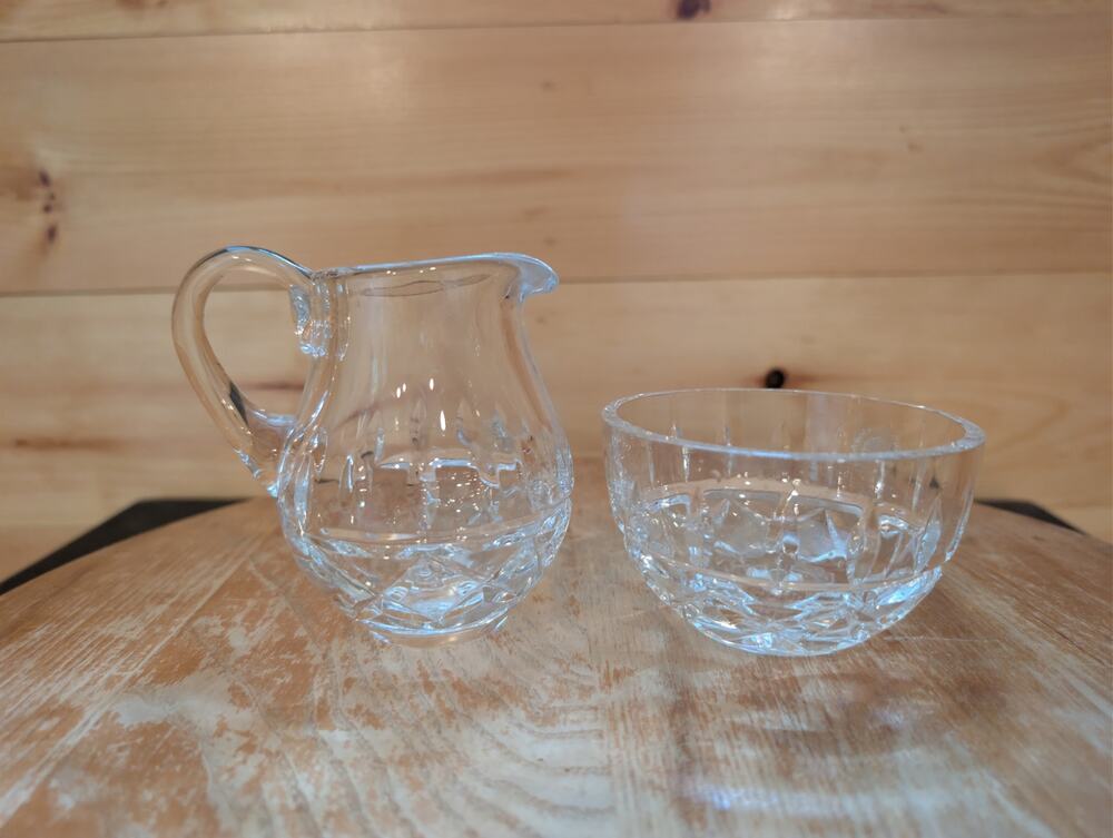 Galway Irish Lead Crystal Creamer & Sugar Bowl Set Original Tags